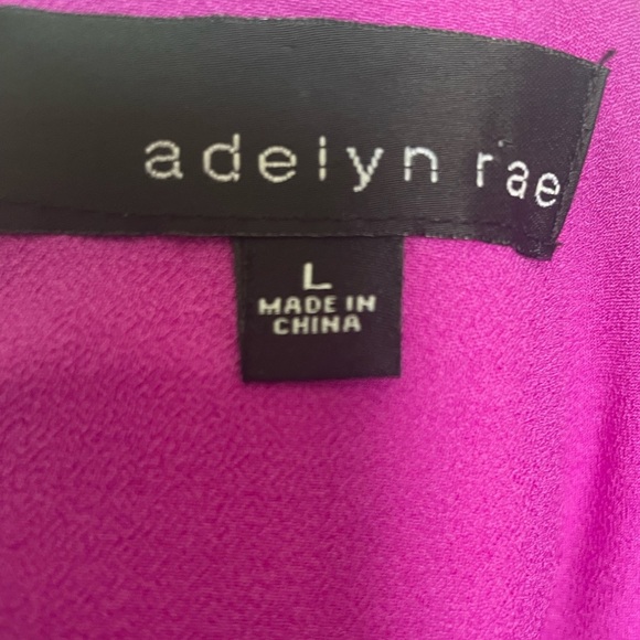 Adelyn Rae Lace Sheath Dress With Tiered Skirt. In Pink/Purple. Pre-Owned. - Picture 9 of 9